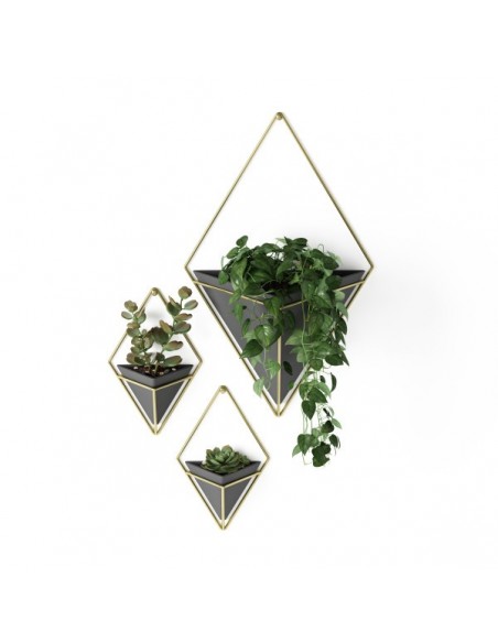 Lot de 2 porte plante mural design scandinave