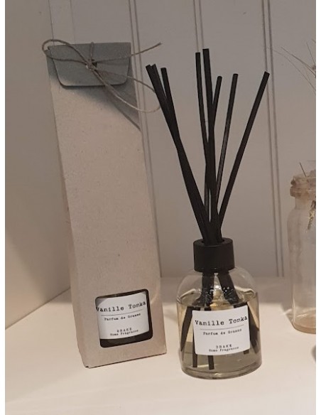 Diffuseur de Parfum bâtonnets 100 ml Parfum de Grasse Vanille Tonka