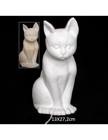 lampe porcelaine chat