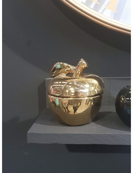 Boîte coffret pomme dorée