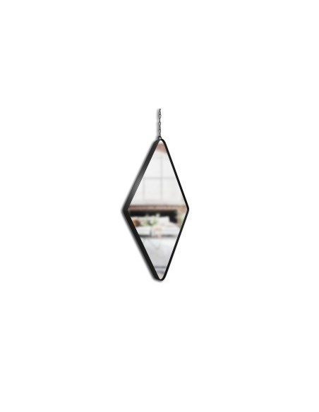 Ensemble de 3 miroirs suspendus losange Noir