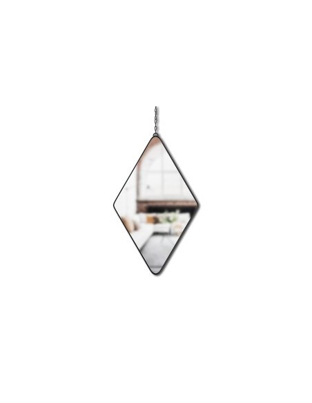 Ensemble de 3 miroirs suspendus losange Noir