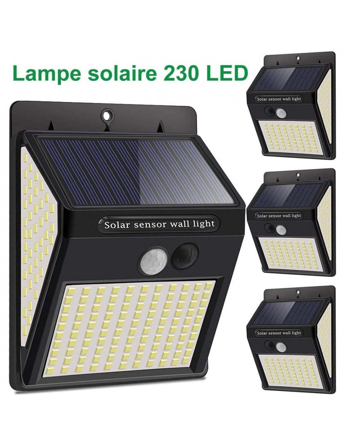 Spot lampe solaire extérieur Led détecteur de mouvement