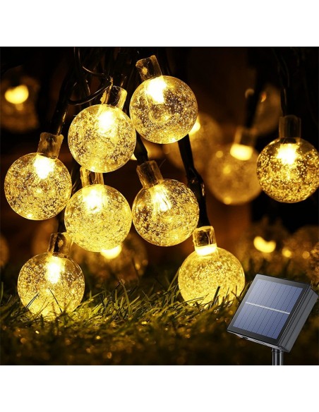 5M 20 LED Guirlande lumineuse exterieure solaire, Guirlande