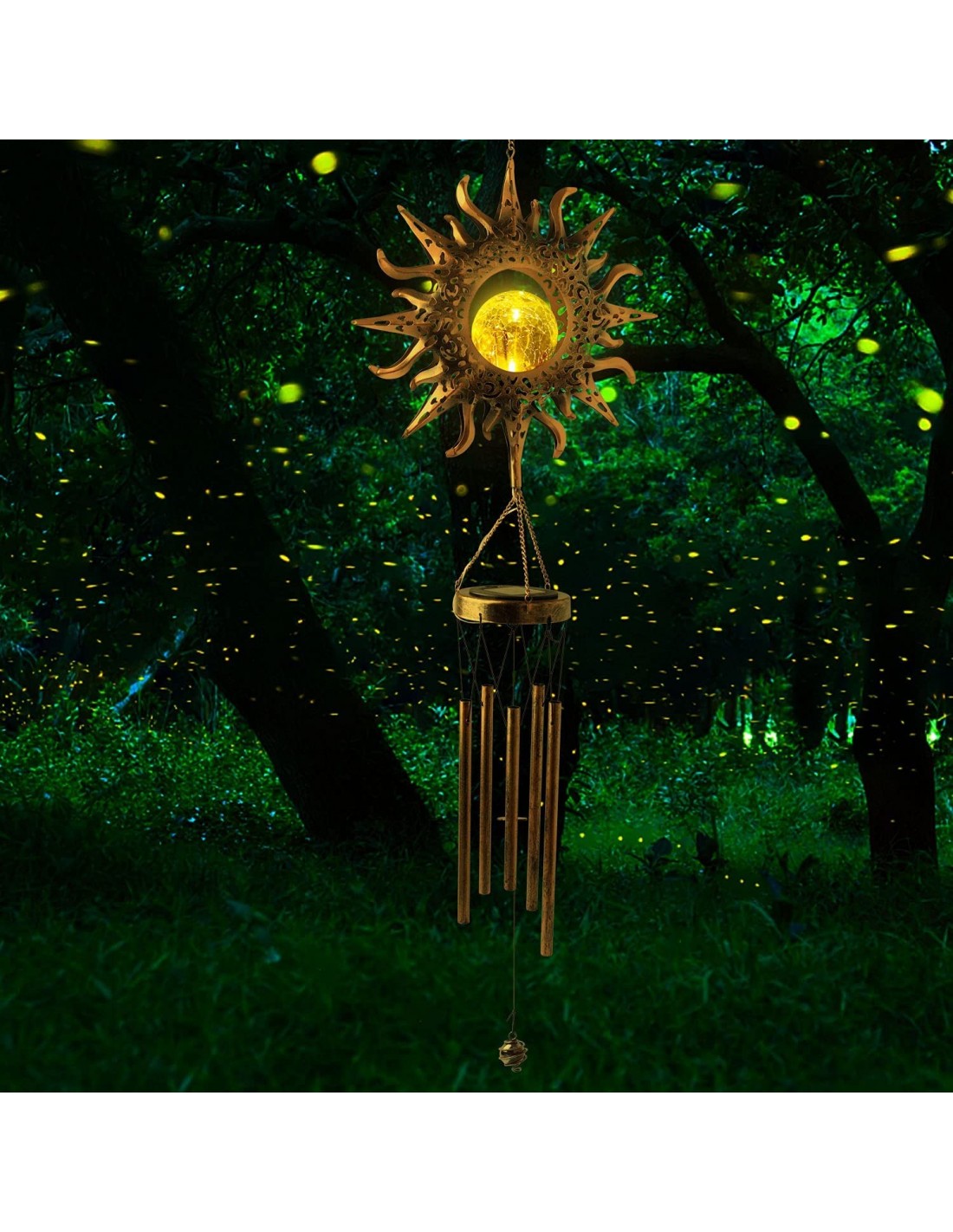 Carillon solaire imperméable à couleur changeante, lumière de décoration  d'extérieur pour noël, Patio, cour