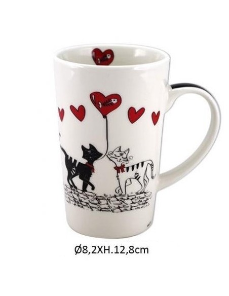 Grand mug Chats Mignons 8.5 x H12.8cm / 400ml  en céramique