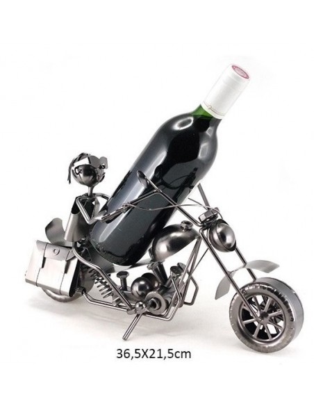 Découvrez le Porte-bouteille moto en métal pour tous motards qui apprécie  le vin dans un design élégant ! dispo sur equipmoto