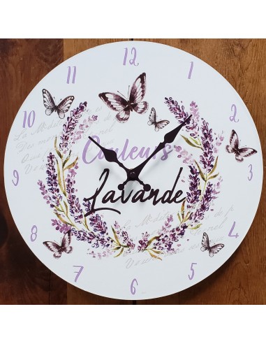 Horloge murale design lavande