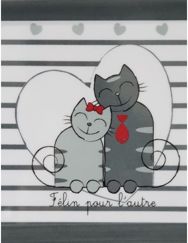 Plateau en m/élamine Couple de chats