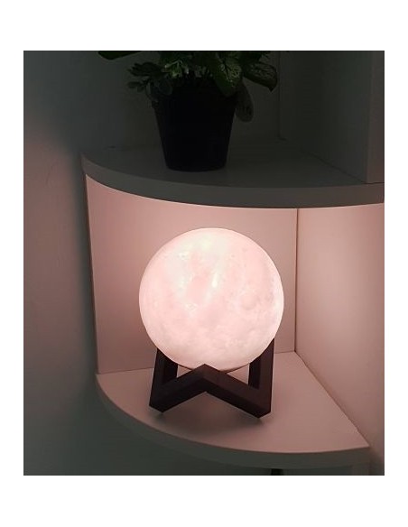 Lampe Lune 3d, Veilleuse Led Lampe Luna Tactile 3 Couleurs, Usb  Rechargeable Veilleuse Lune Pour Chambre Salon Caf Cadeau Anniversaire  Nol--touch Tri 